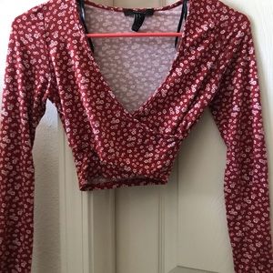 forever 21 wrap around crop top